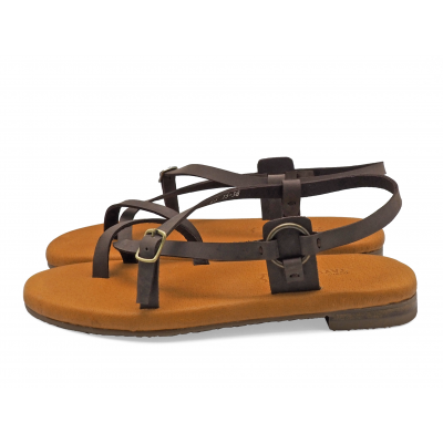 Women Sandals LS-15 Brown Nubuck (Oiled)